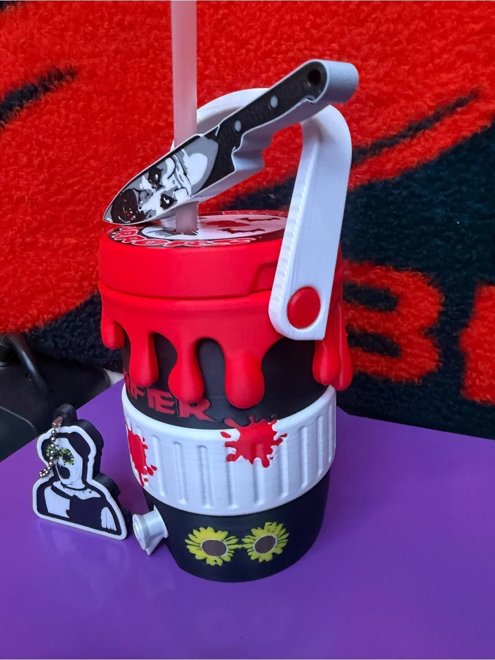 Custom Design - Halloween Theme Terrifier Cooler Can Holder 12 oz by 3d print